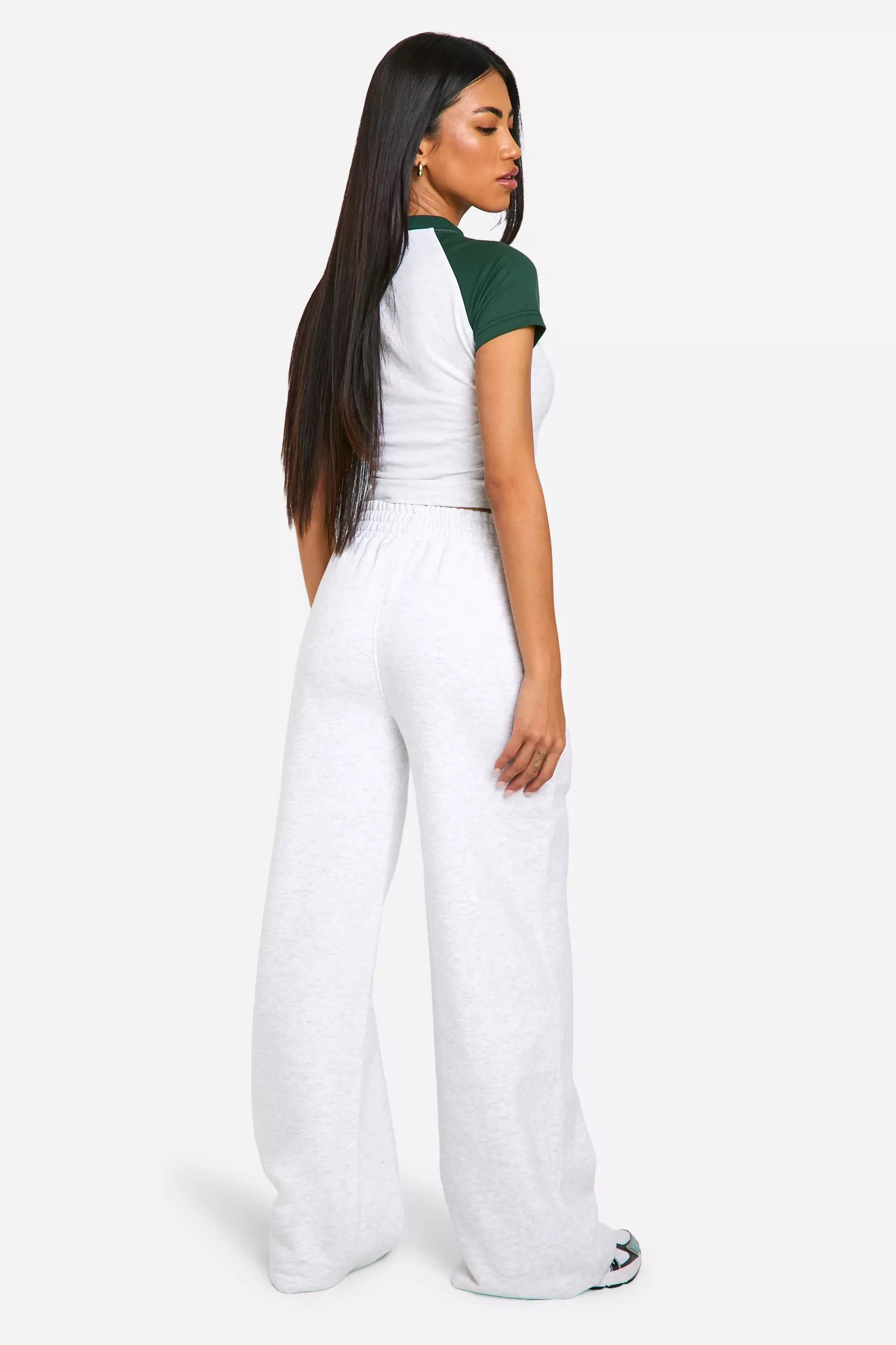 Ash grey Dsgn Studio Printed Colour Block Ringer Baby Tee And Straight Leg Jogger Set  alternative image