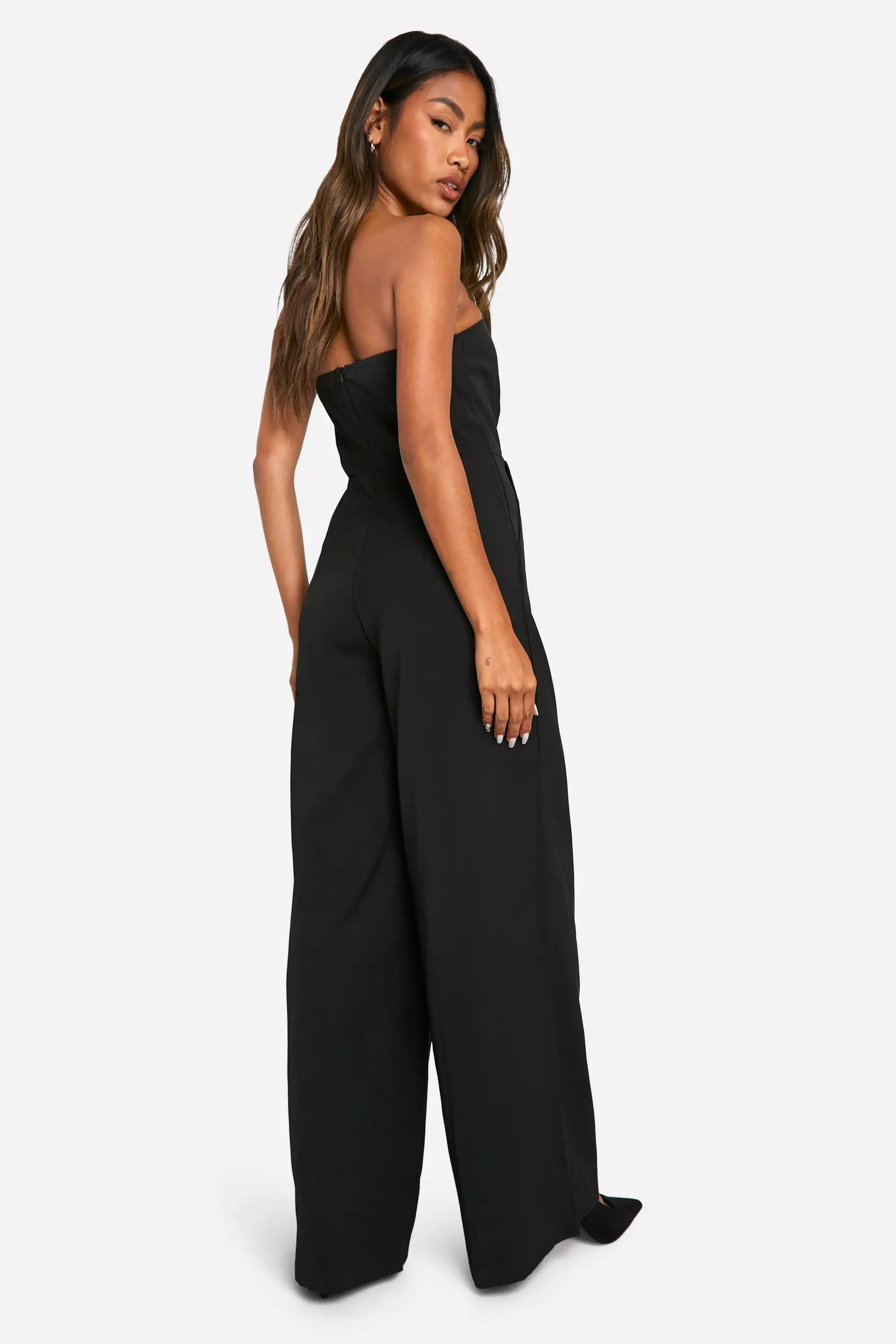 Black Tailored Bandeau Jumpsuit alternative image