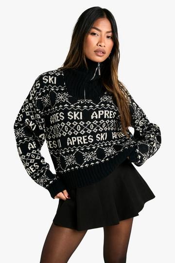 Apres Ski Half Zip Jumper black