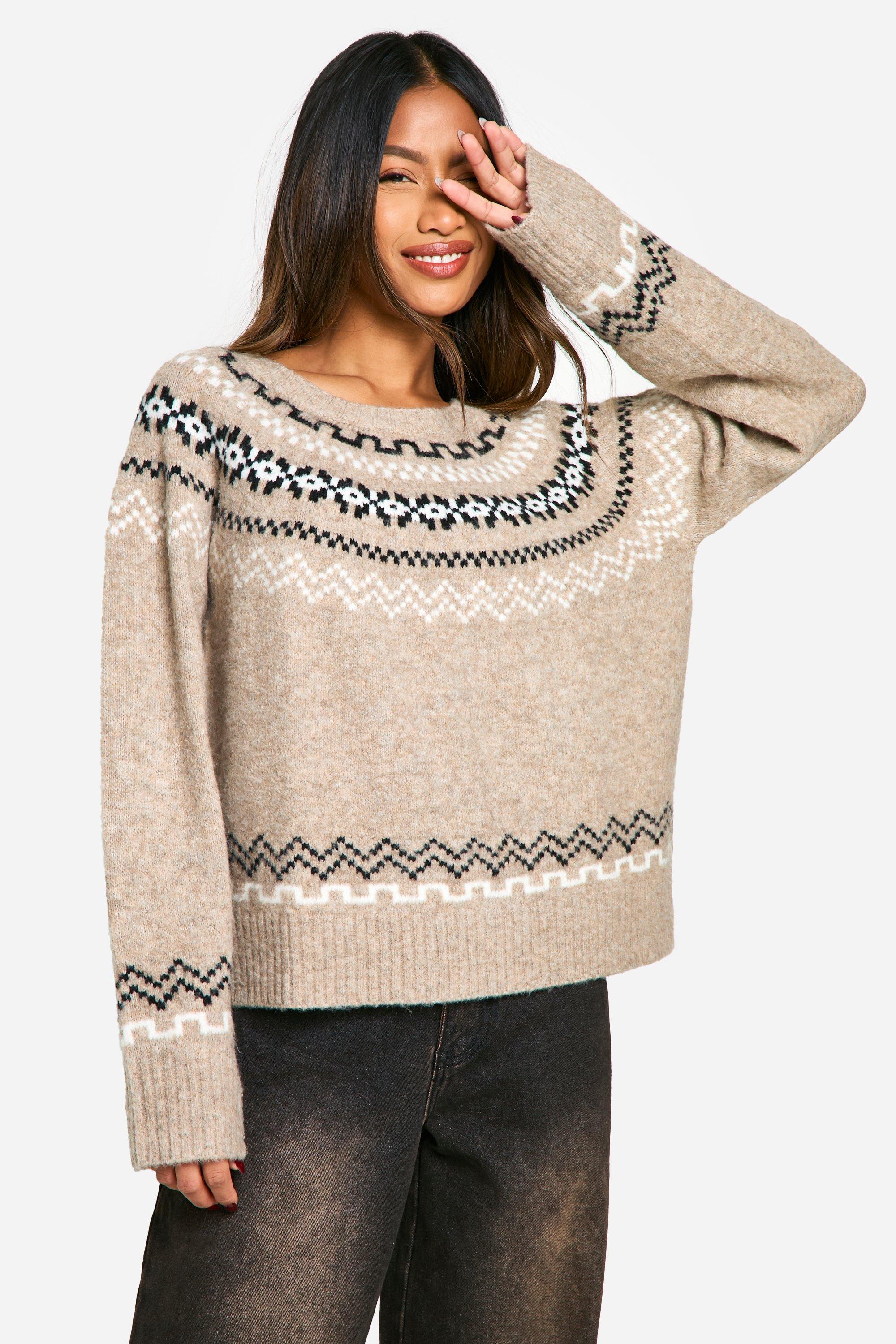 Fairaisle Cosy Knitted Jumper boohoo USA