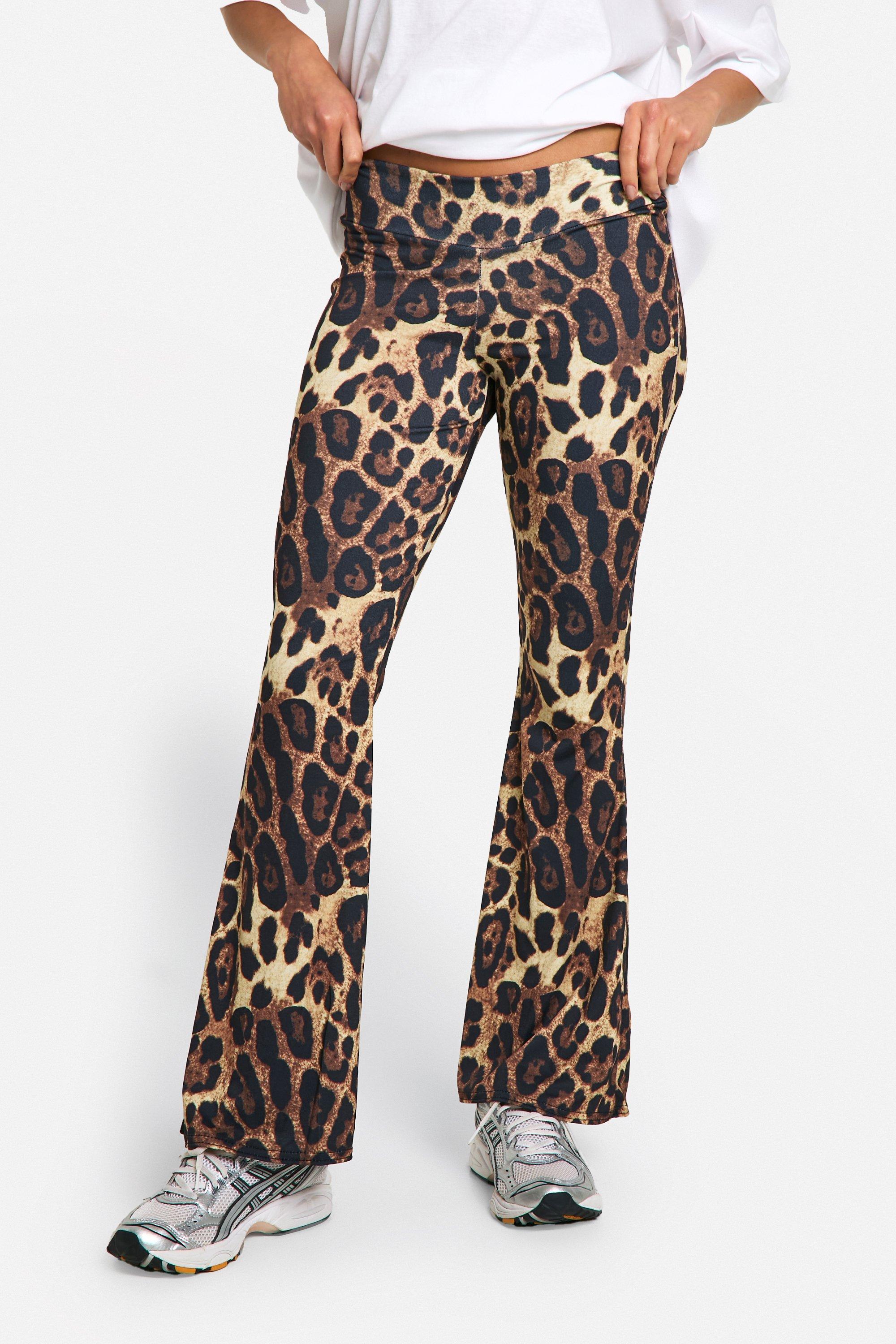 Leopard print trousers boohoo store