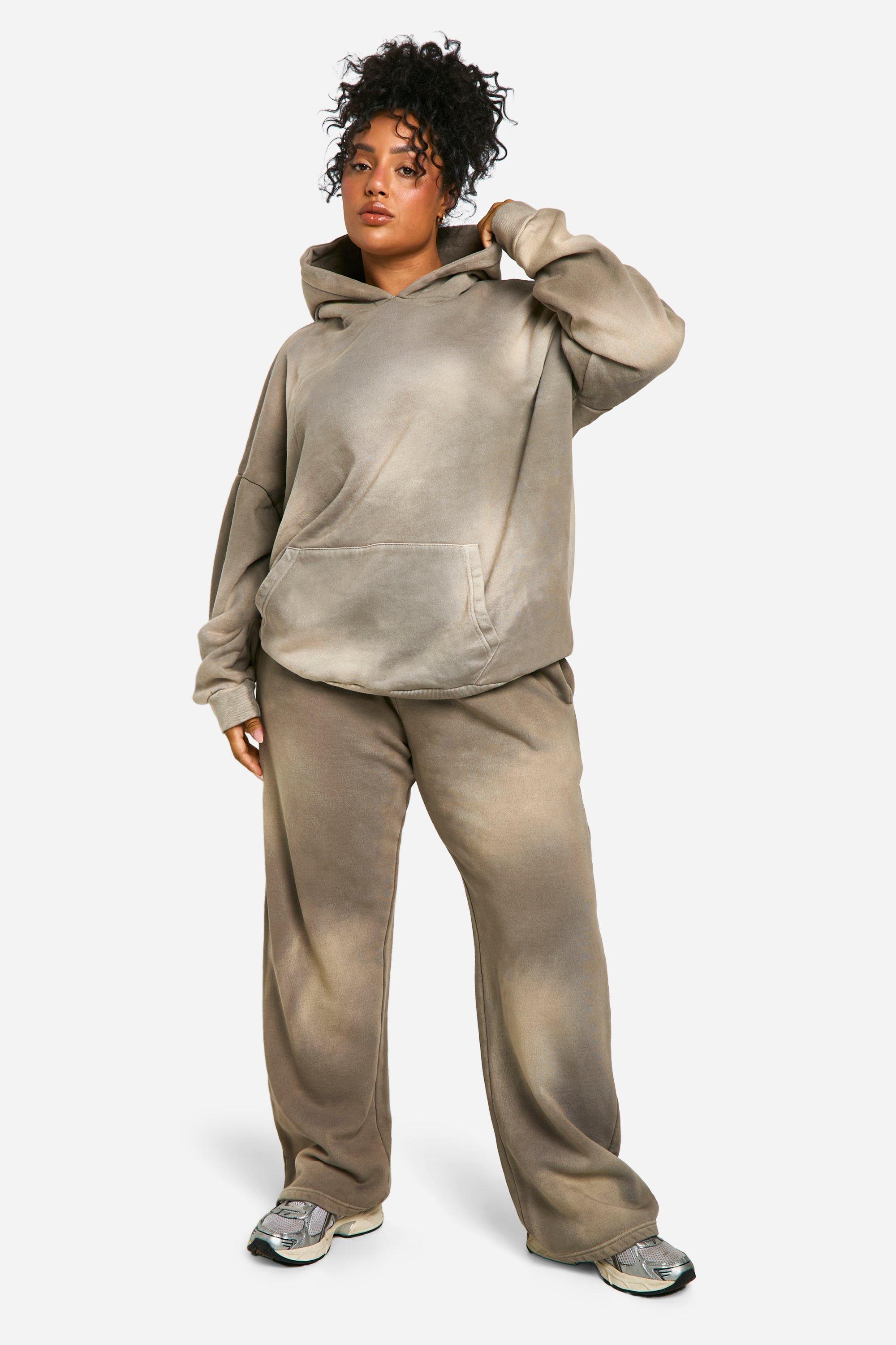 Plus Sunbleach Wash Straight Leg Jogger boohoo IE