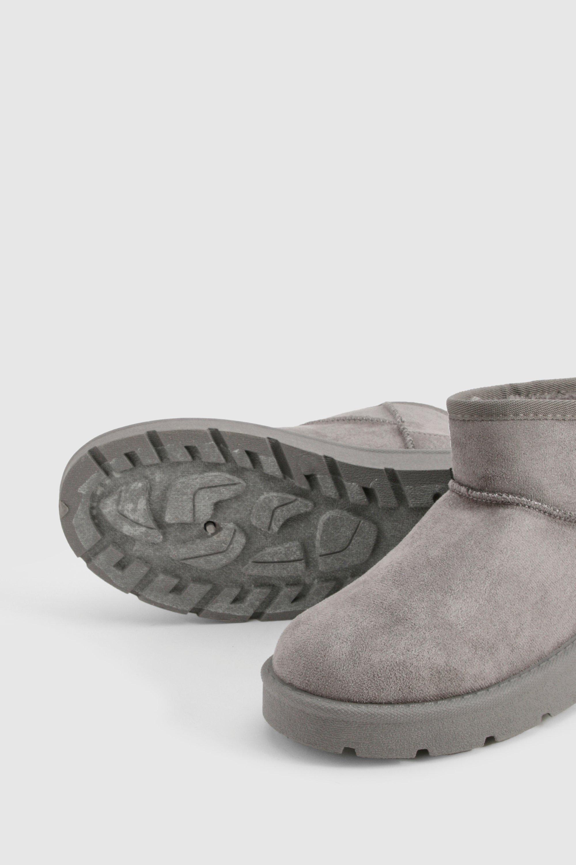 Fur lined grey boots clearance