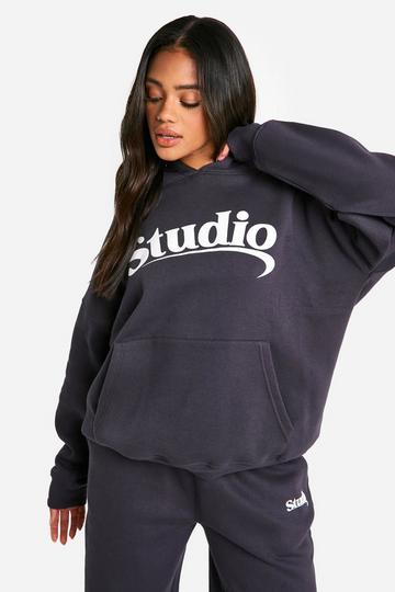 Oversized Dsgn Studio Hoodie Met Tekst midnight