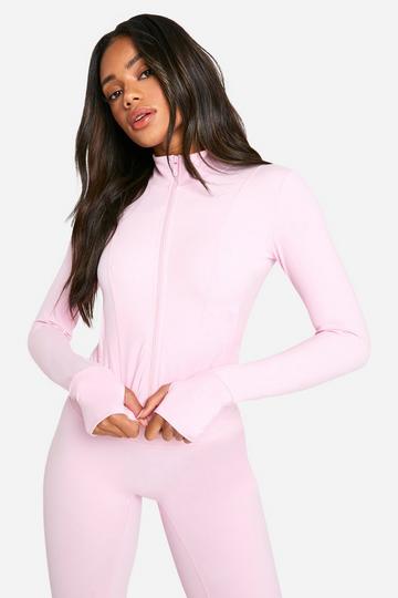 Pink Dsgn Studio Supersoft Sculpt Zip Through Jacket