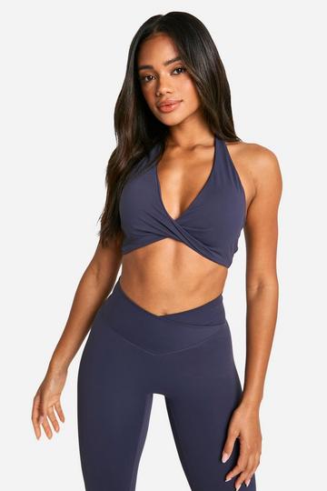 Dsgn Studio Supersoft Sculpt Twist Front Sports Bra midnight