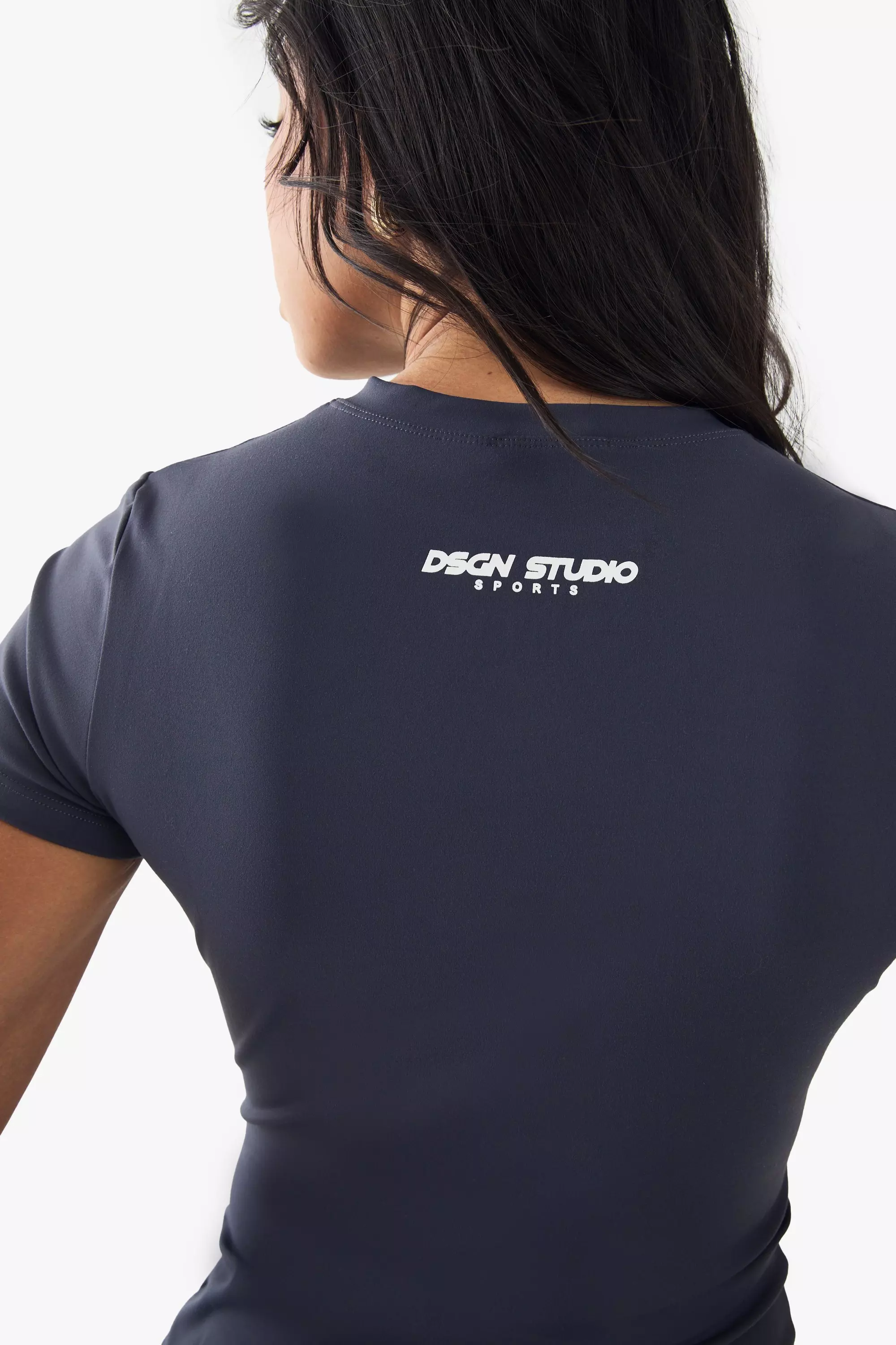 Midnight Dsgn Studio Supersoft Sculpt Short Sleeve Top صورة بديلة