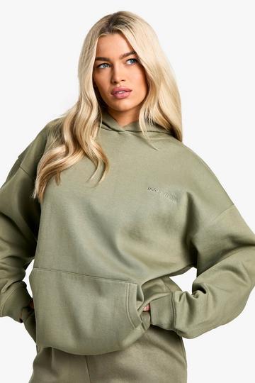 Oversized Geborduurde Dsgn Studio Overhead Hoodie khaki