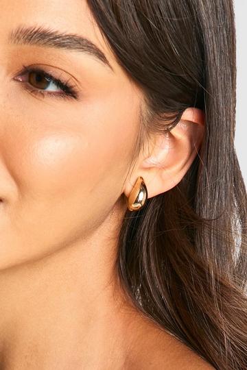 Double Tear Drop Earrings gold