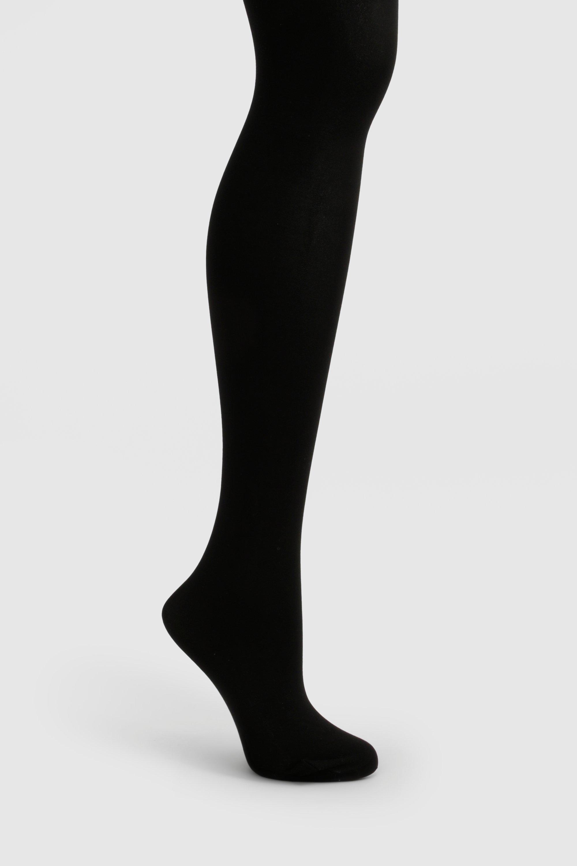 Boohoo Women s 60 Denier 2 Pack Tights Black