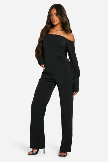 Wide Leg Bardot Jumpsuit black