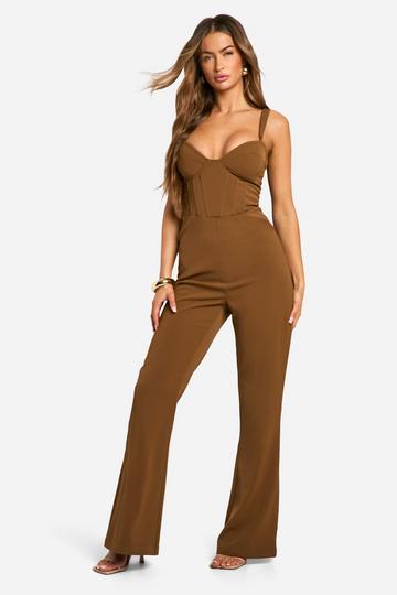 Wide Leg Jumpsuit chocolate