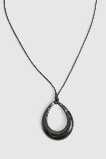 Rope Pendant Necklace black