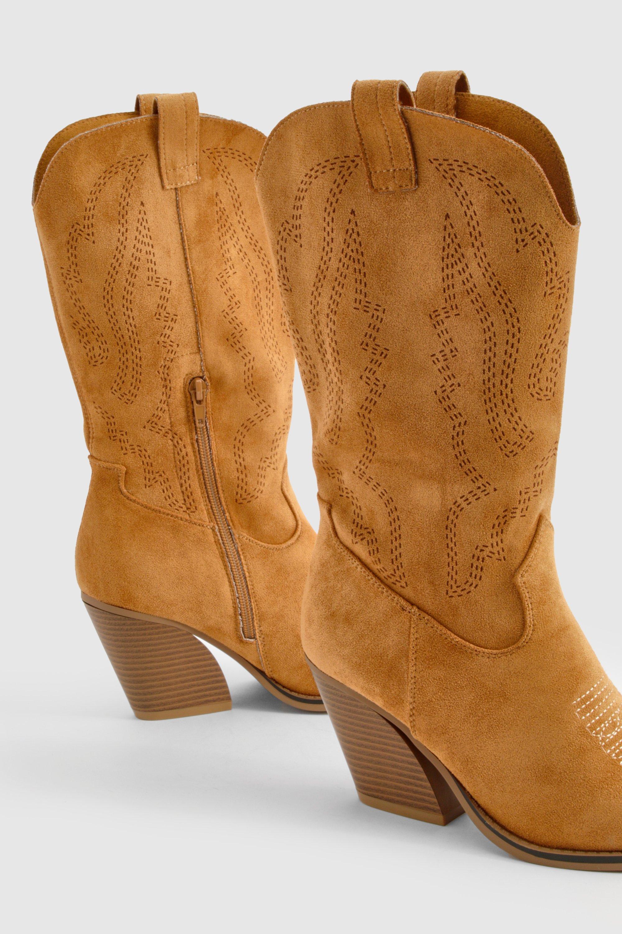 Embroidered Cowboy Boots boohoo USA