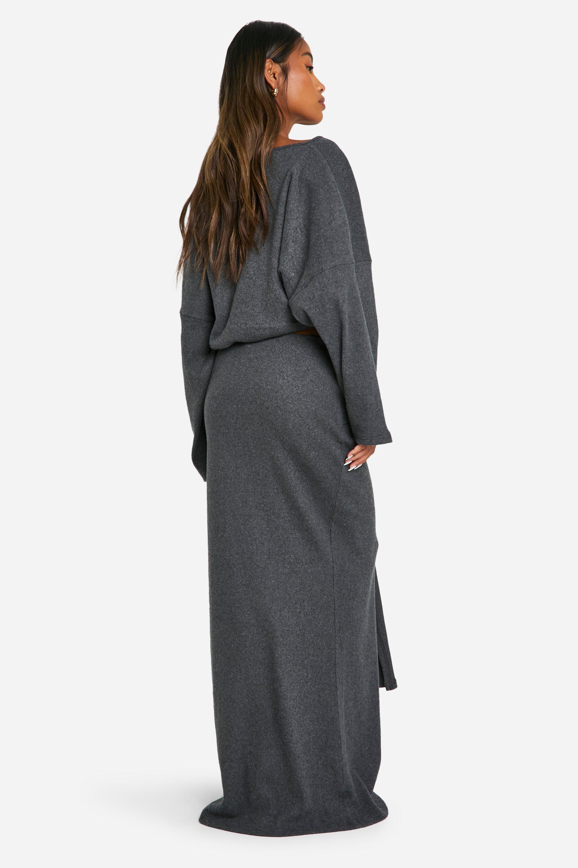 【in a row】Layered Long Sleeve Set 206713339-1-greymarl