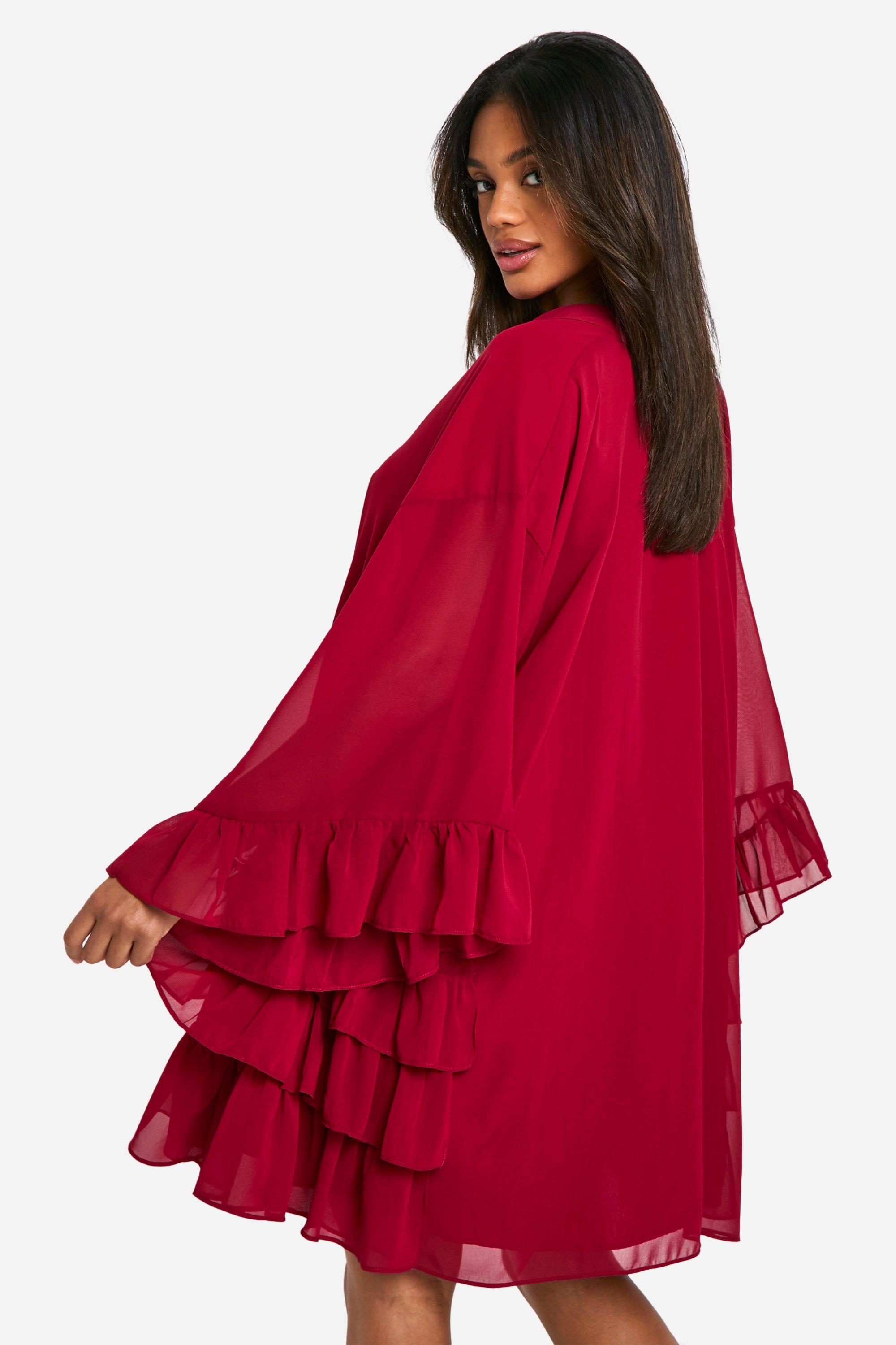 Robe courte volant hotsell