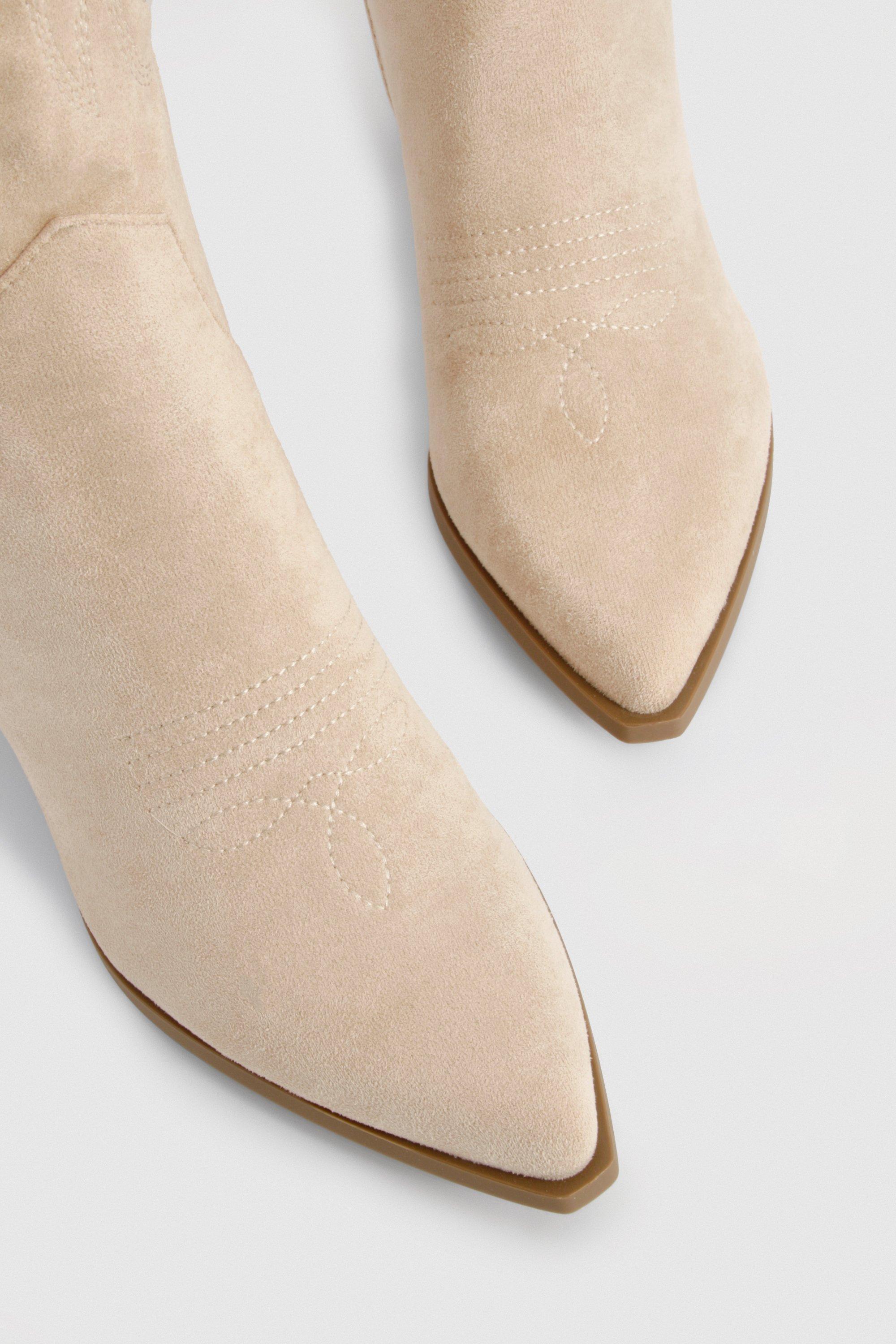 Beige Vegan Leather Boots with Laces Online Shopping | OXXOSHOP