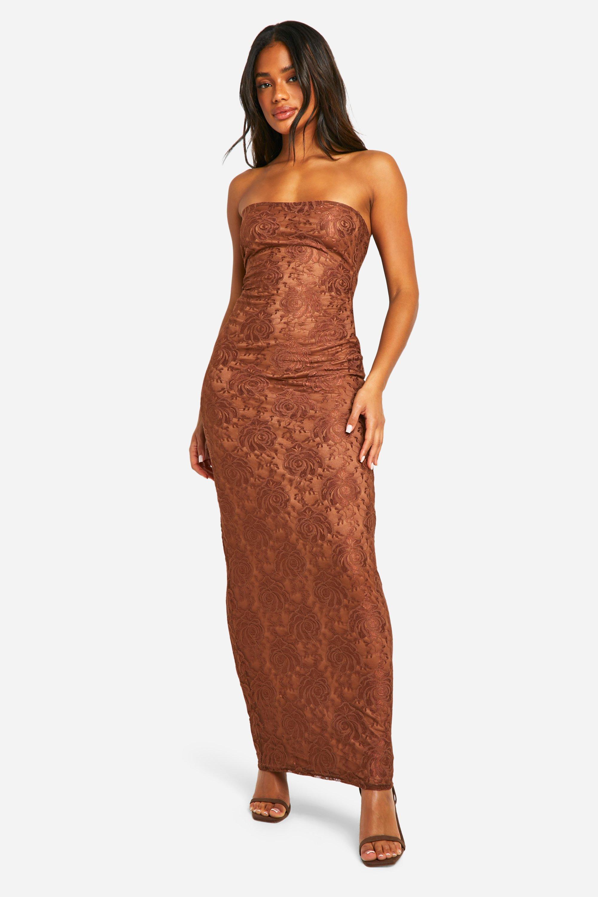 Strapless maxi jurk hotsell
