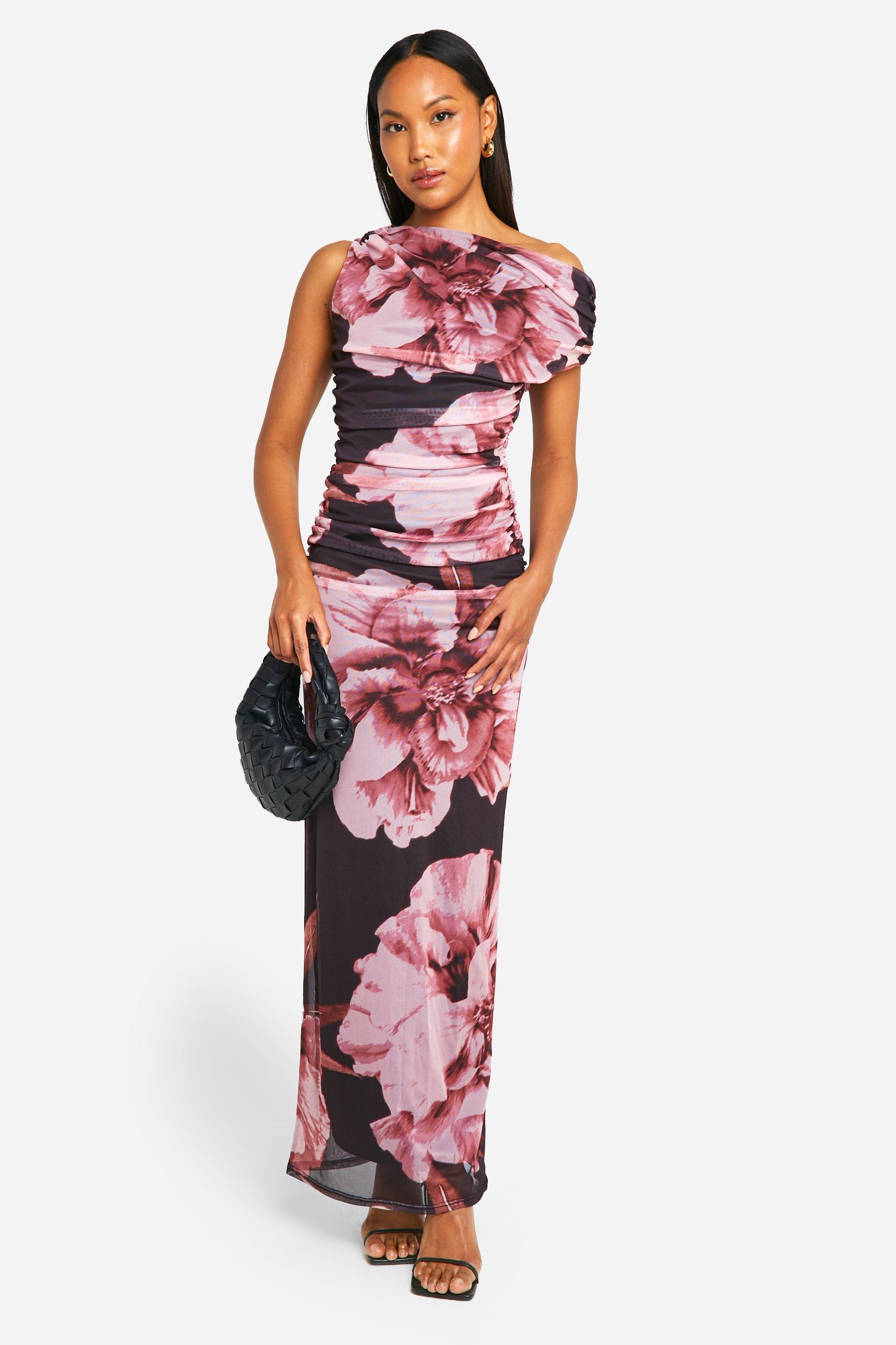 Black mesh off the shoulder dress store