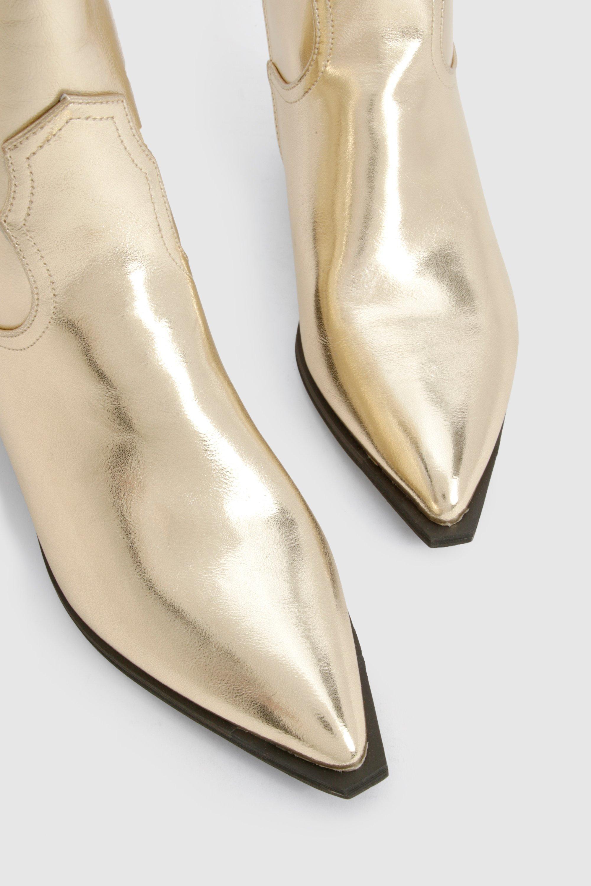 Gold ankle boots online