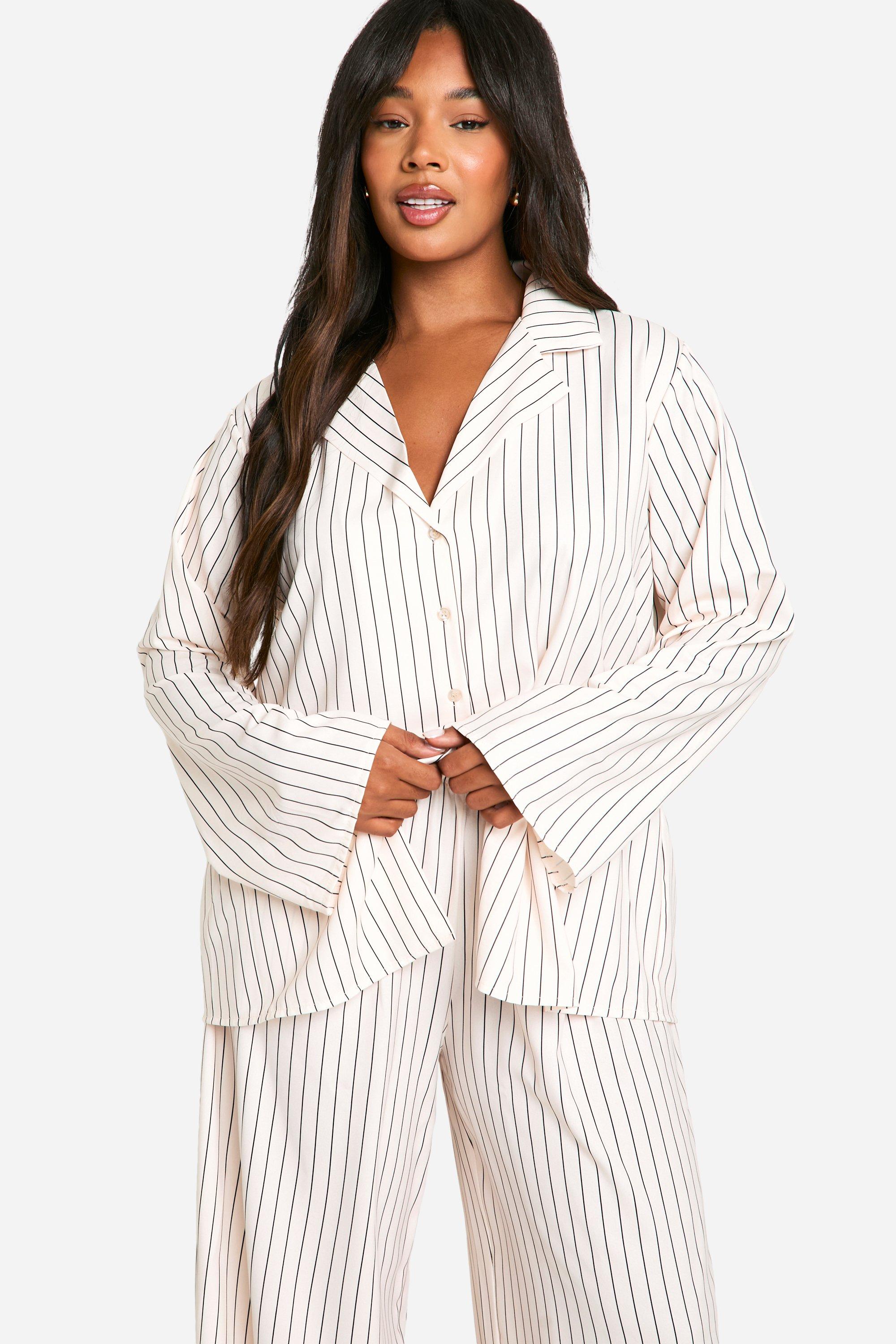 Grande taille Ensemble oversize avec chemise rayee et pantalon boohoo FR