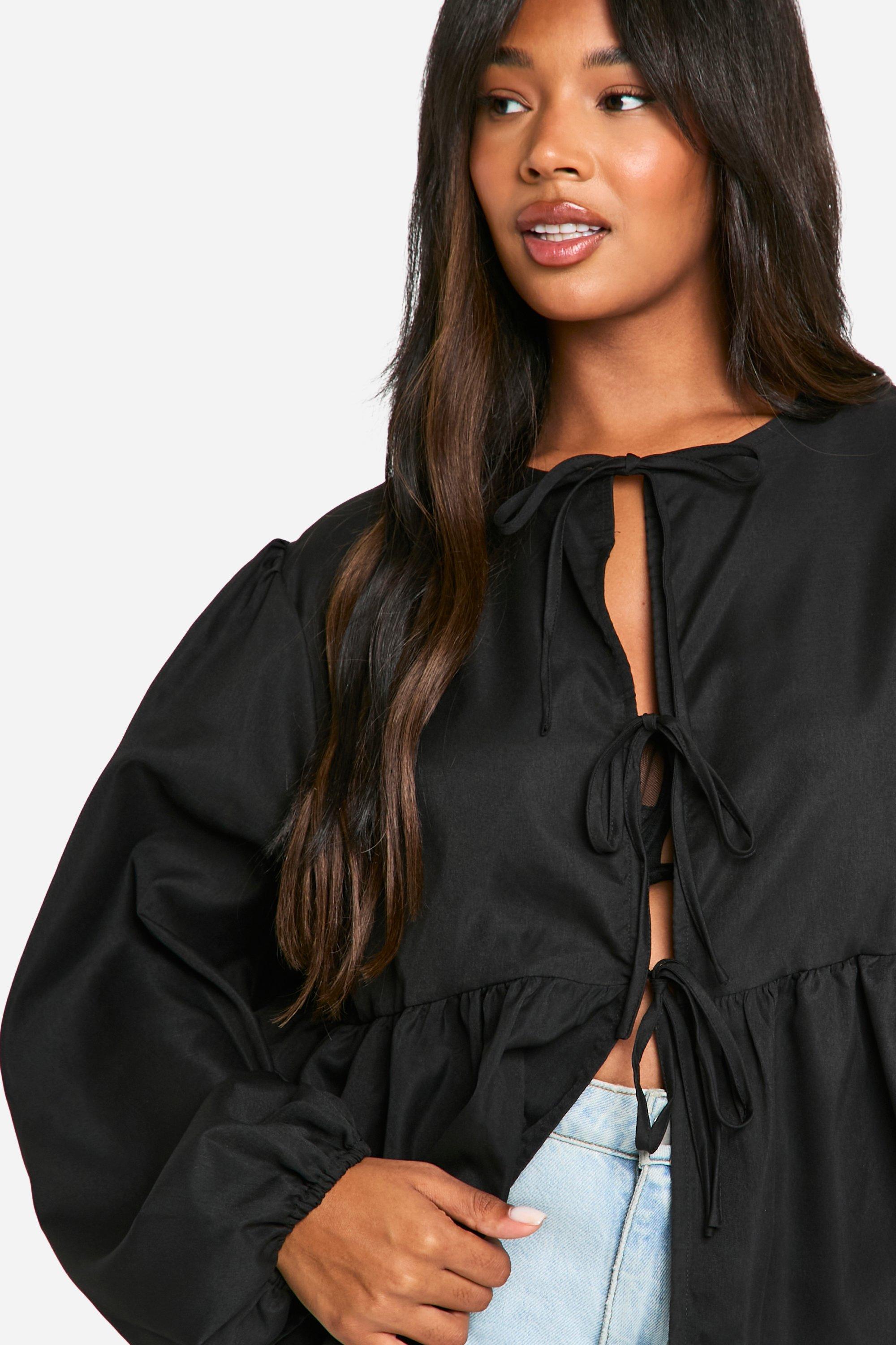 Smock top black online