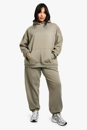 Plus Dsgn Studio Embroidered Cuffed Oversized Jogger khaki