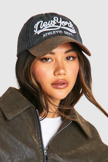 Grey New York Embroidered Baseball Cap