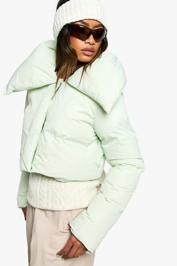 Ski Cropped Puffer Jacket mint