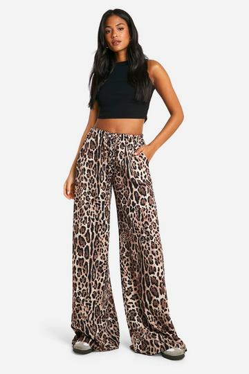 Leopard Multi Tall Animal Print Wide Leg Pants