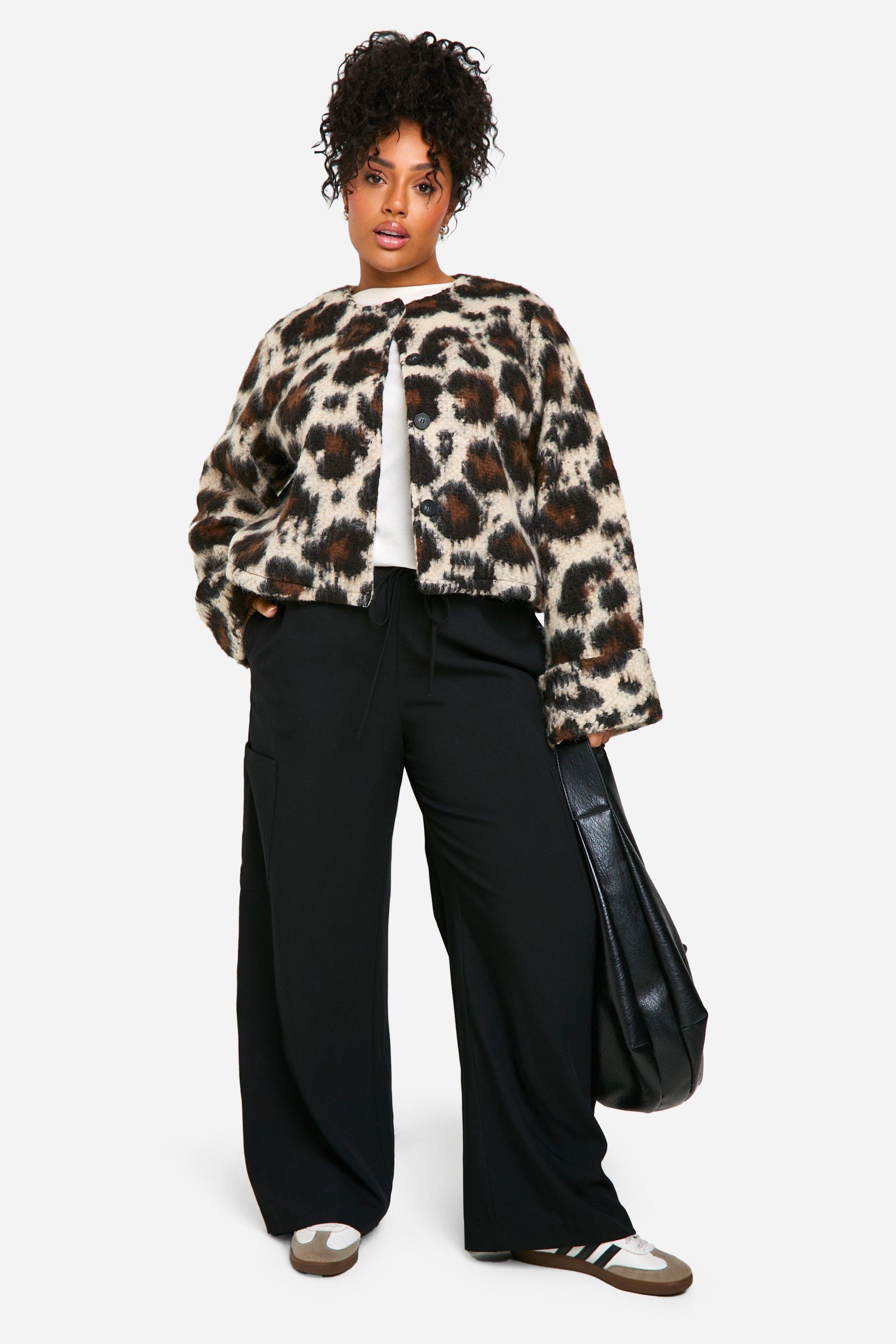 Collarless fur coat hot sale