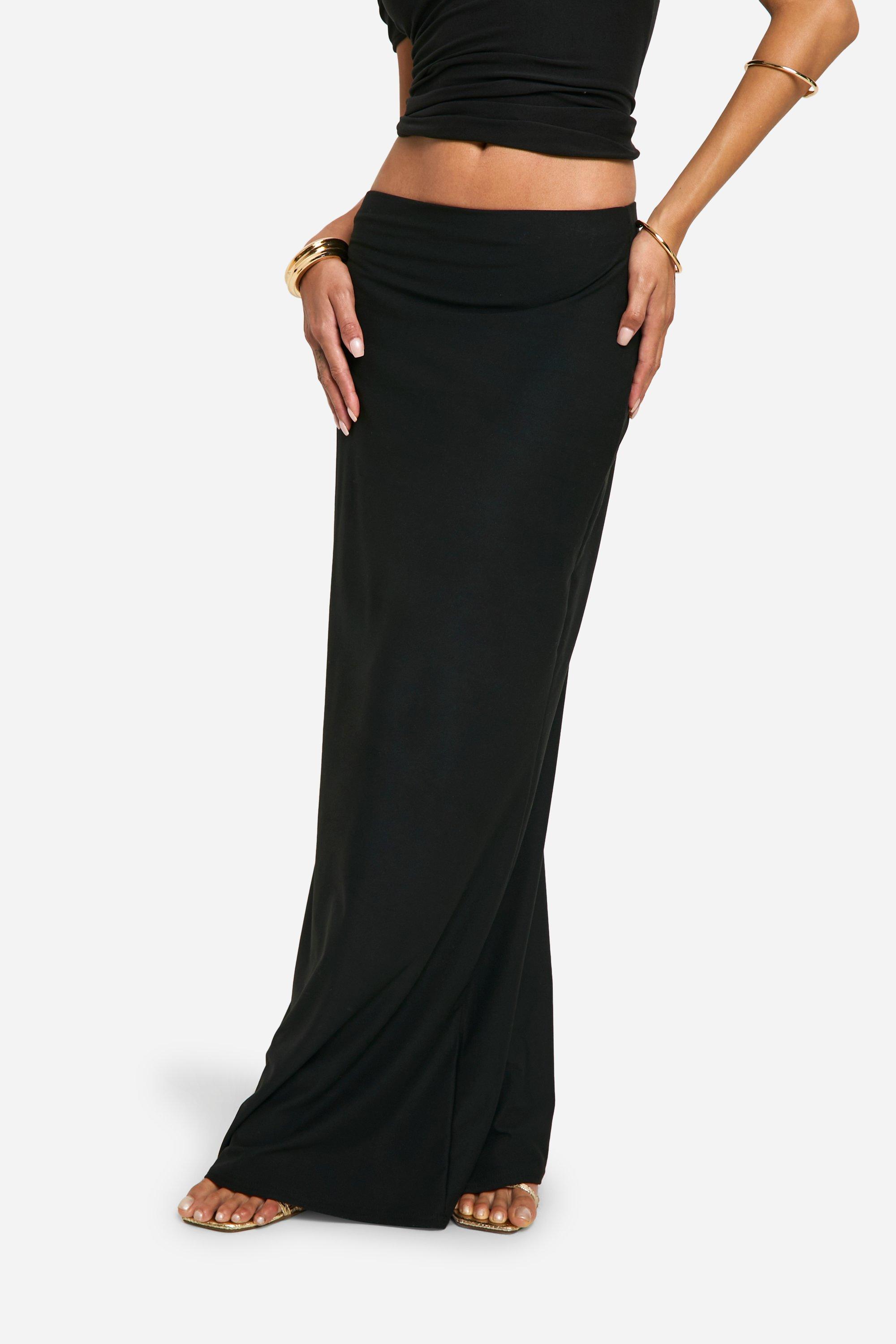 Soft Touch Low Rise Maxi Skirt boohoo