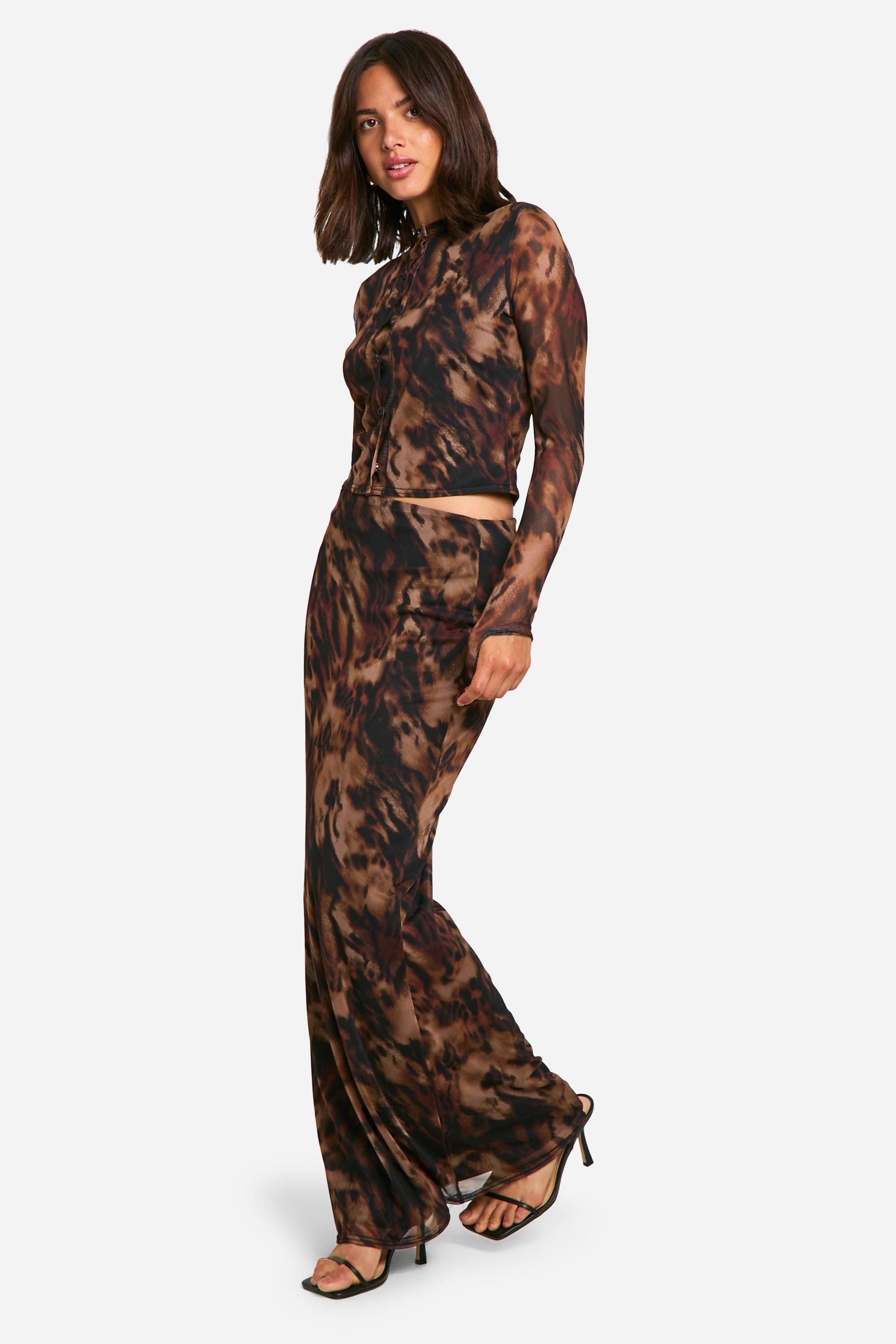 Jupe leopard boohoo hotsell