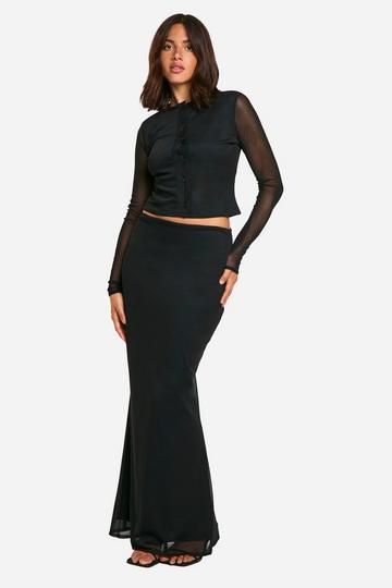 Mesh Maxi Rok black