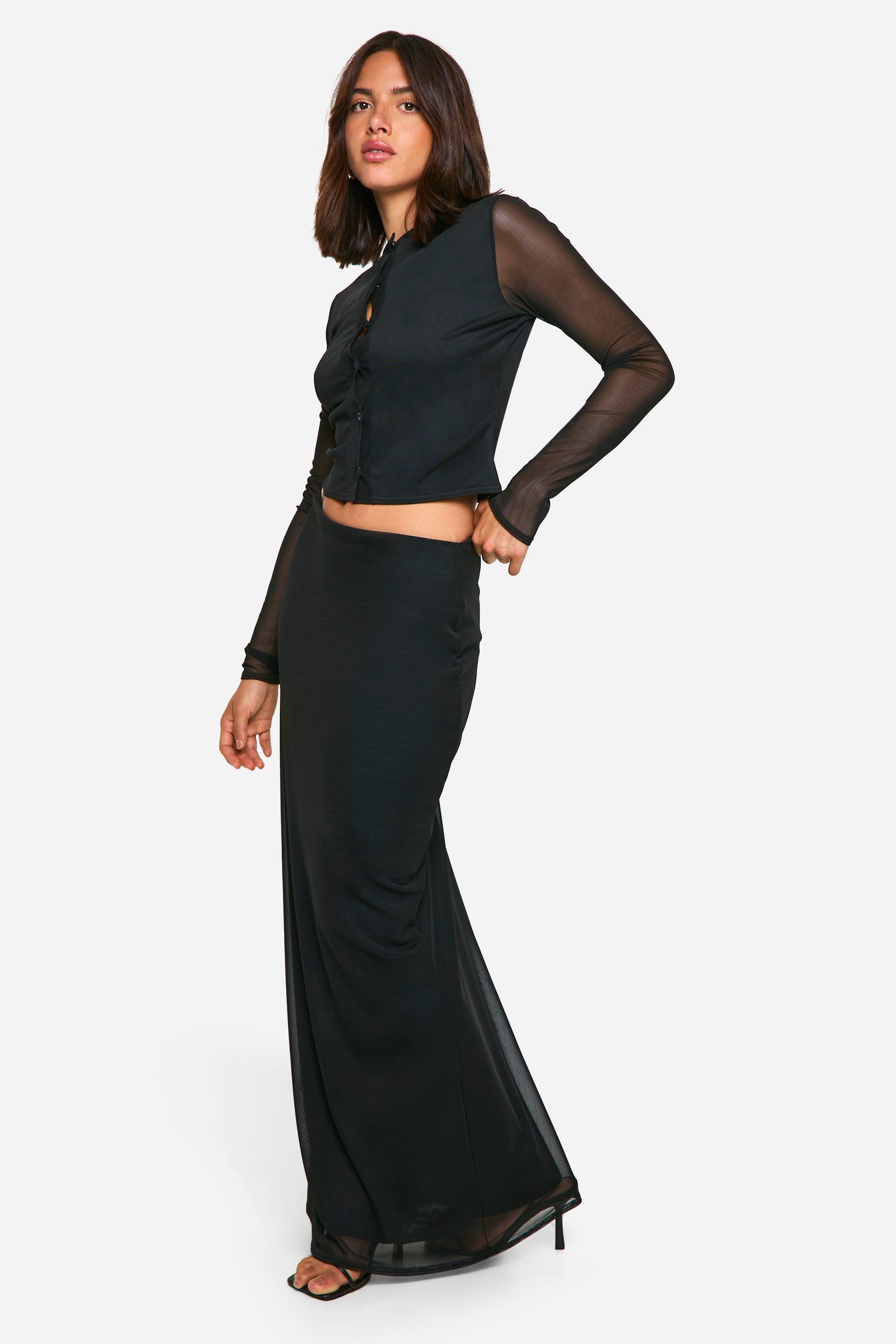 Mesh Maxi Skirt