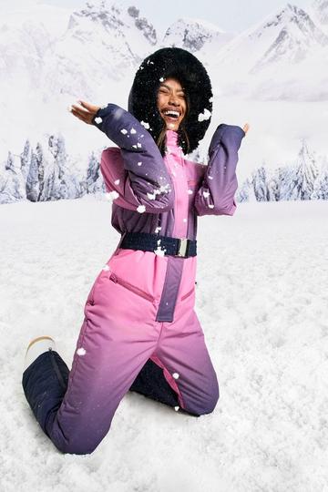 Ombre Ski Suit purple