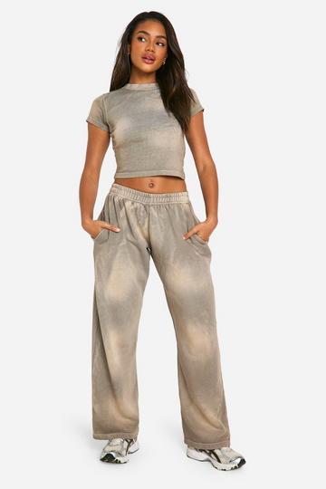 Sunbleach Wash Straight Leg Sweatpant taupe