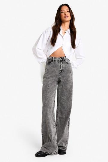 Tall Basic 36 Inch Wide Leg Jeans grey