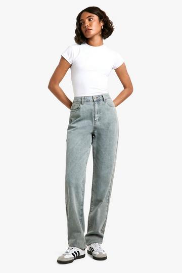 Tall 36 Inch Basic Straight Leg Jeans light blue