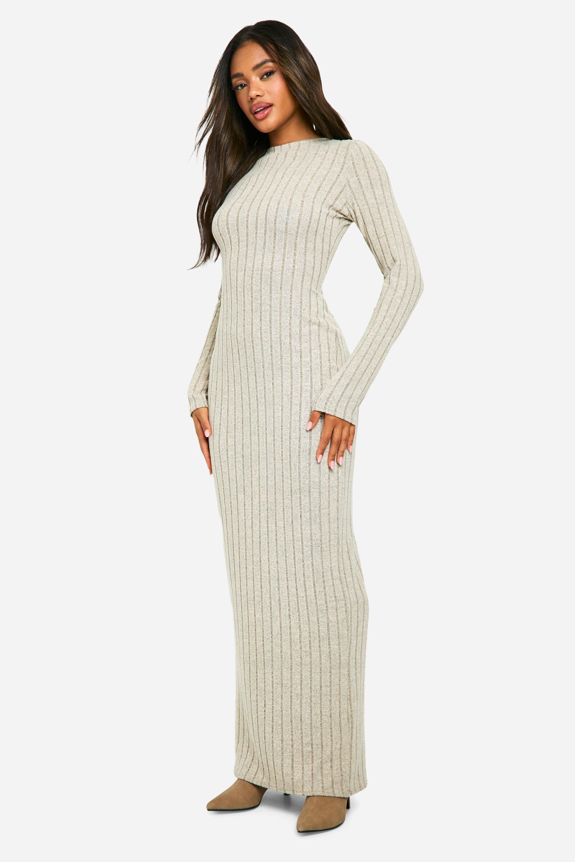 Long sleeve taupe dress hotsell