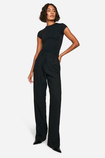 Black Tall Straight Leg Dress Pants