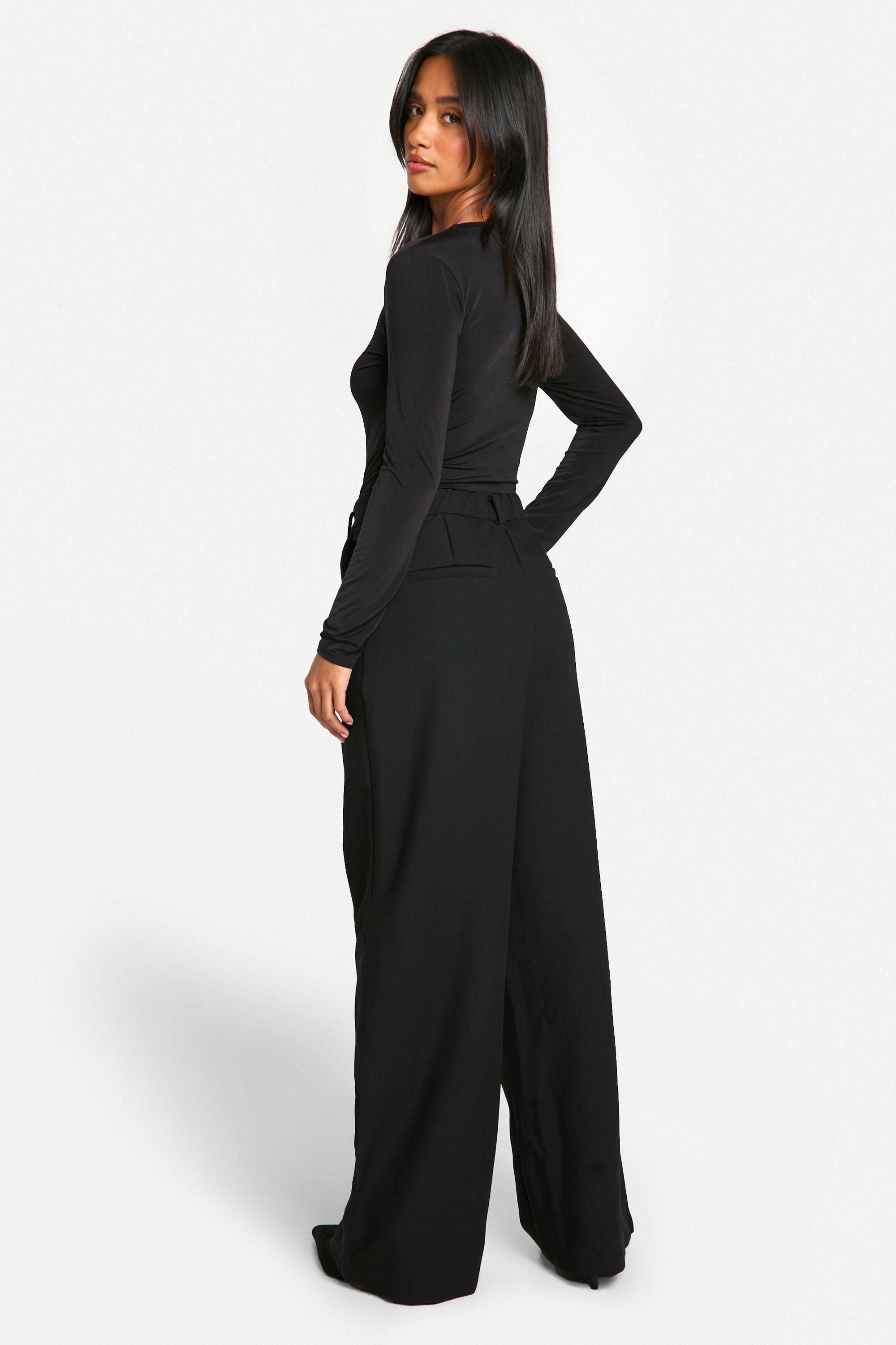 口コミ・レビュー評価が高いおすすめ人気商品の通販 Petite Wide Leg Dress Pants | boohoo USA スーツ・フォーマル・ドレス