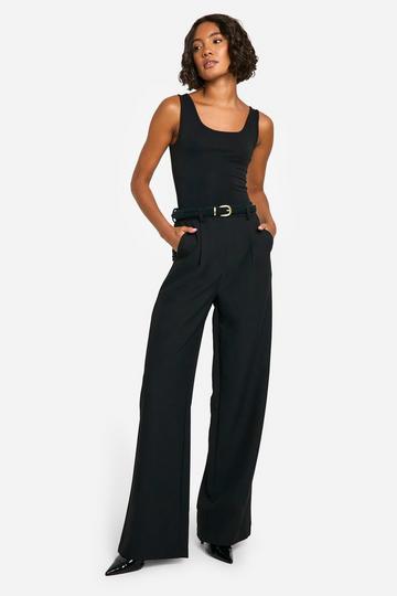 Black Tall Wide Leg Dress Pants