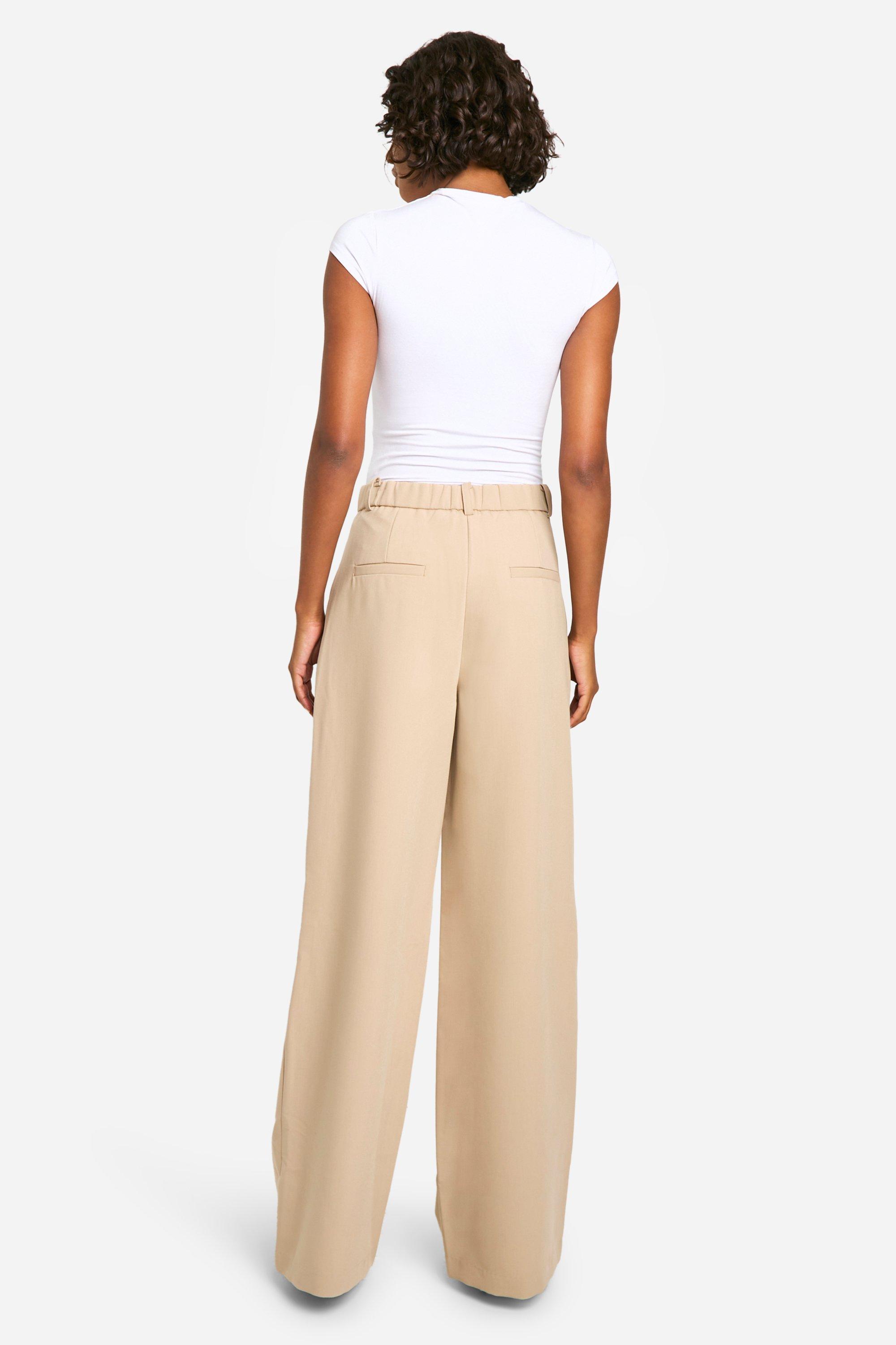 Women's High Waist Wide Leg Pants - Women's Casual Loose