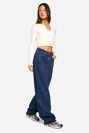 Tall Basic High Waist Boyfriend Jeans light blue