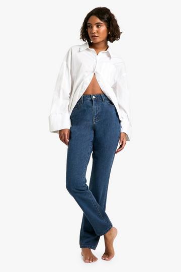 Tall Basics High Waist Mom Jeans mid blue