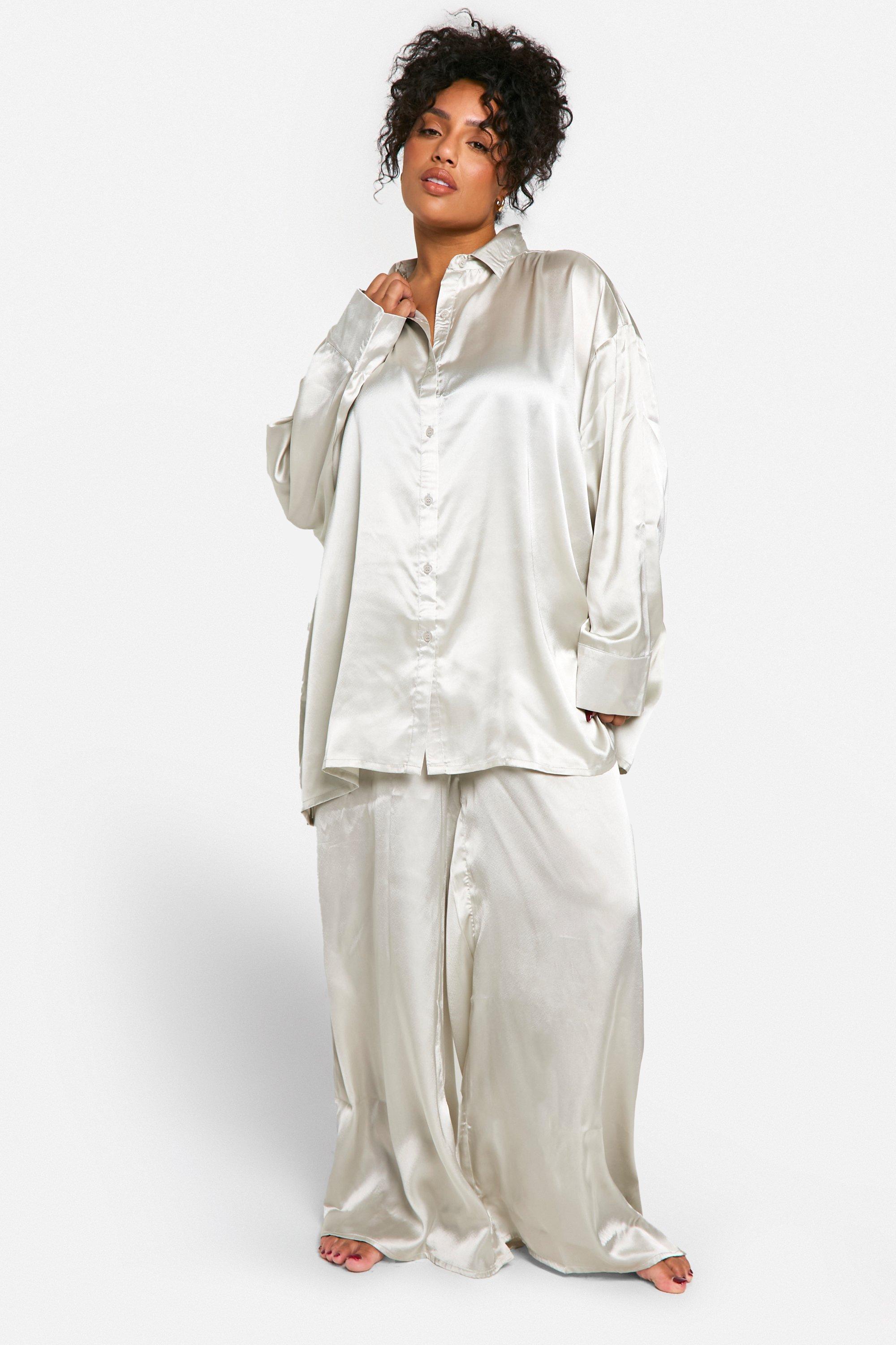 Grande taille - Ensemble de pyjama oversize satiné