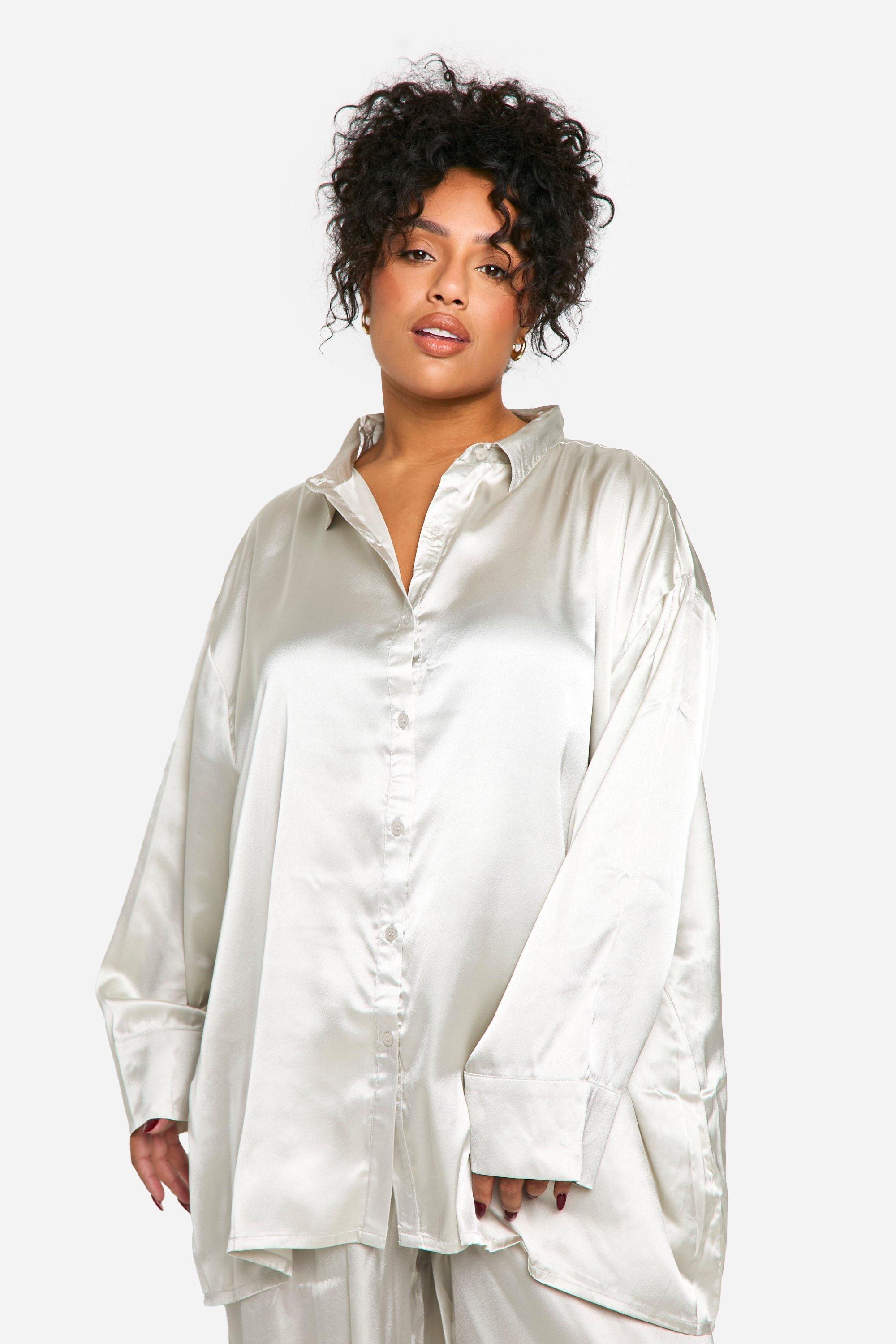 Grande taille Ensemble de pyjama oversize satine boohoo FR