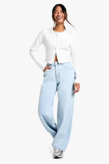 Boohoo Basics Baggy Boyfriend Jeans bleached blue