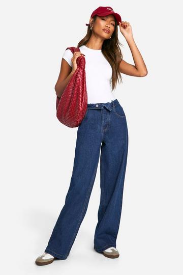 Basic Baggy Wide Leg Jeans indigo